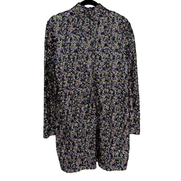 Jill Stuart Sequins High Neckline Noemi Mini Dress Multicolor Size 10 - Picture 6 of 9